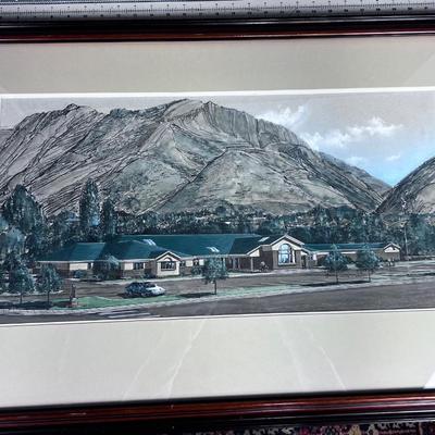 James Potter Architectural Rendering Framed Under Glass