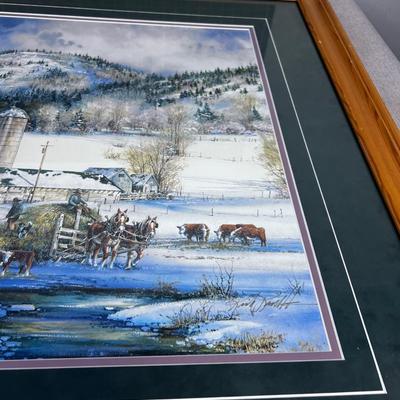 Limited Edition Print Of MORNING CHORES by Kirk Randle Park City Dairy Frame