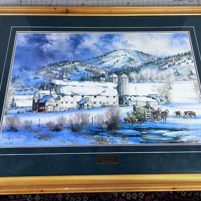 Limited Edition Print Of MORNING CHORES by Kirk Randle Park City Dairy Frame