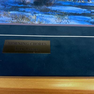 Limited Edition Print Of MORNING CHORES by Kirk Randle Park City Dairy Frame