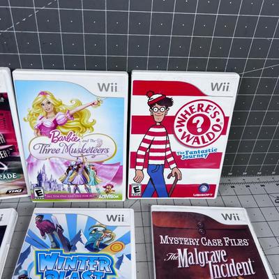 Wii GAMES (7) Including Where is Waldo 