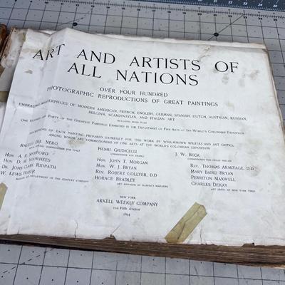 Art & Artists of the Nations, Dated 1894 ANTIQUE