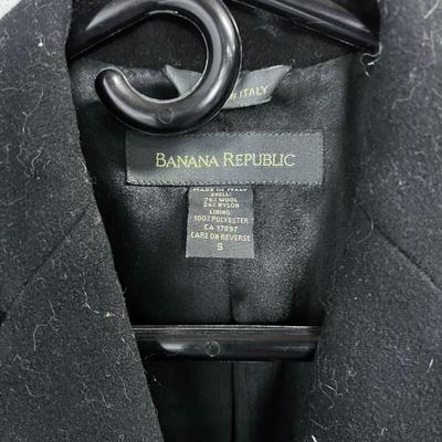 Banana Republic BLACK WOOL LONG Dress Coat