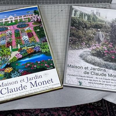 2 Claude Monet Posters, French, Framed