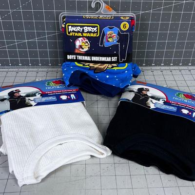 3 Sets of Boys Thermos Pants and Tops NEW 