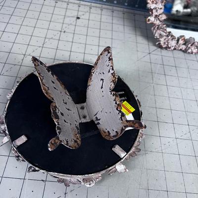 Cute Rustic Round Tin Mirrors (2) 