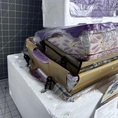 TEMP-TATIONS: Old World 16 -Piece Oven to Table NEW in the Box LILAC Color