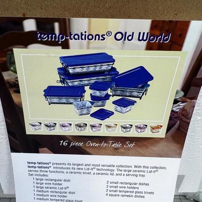 TEMP-TATIONS: Old World 16 -Piece Oven to Table NEW in the Box LILAC Color