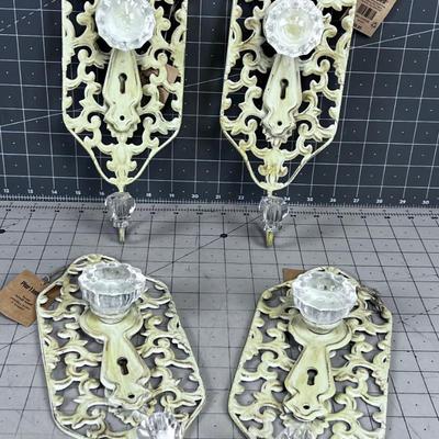 Rustic Off White Door Knob Wall Hook (4) 
