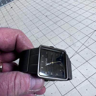 Nixon "The Quattro" Full Throttle Graphite Square Face Watch 