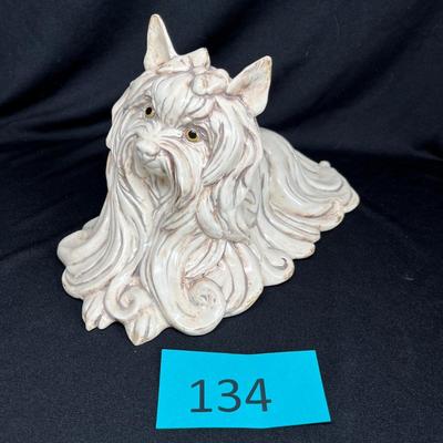 Vintage Kay Finch California Pottery Ceramic Shih Tzu Dog #837 Statue Figurine