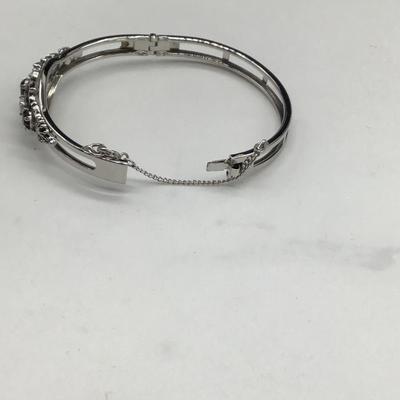 Rhinestone lock bracelet