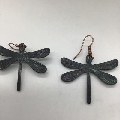 Turquoise dragonfly earrings