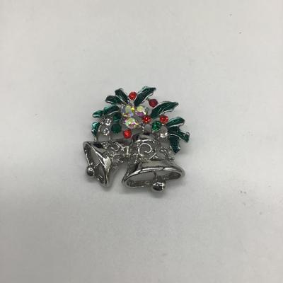 Christmas sleigh bells pin