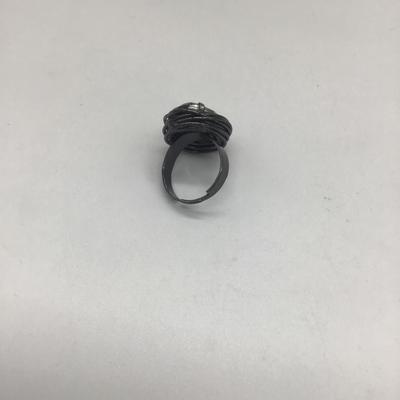 Adjustable bronze gem ring