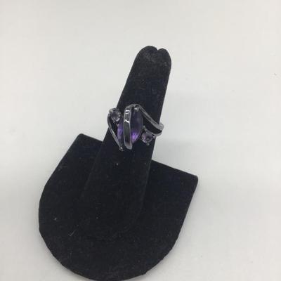 Black and purple ring