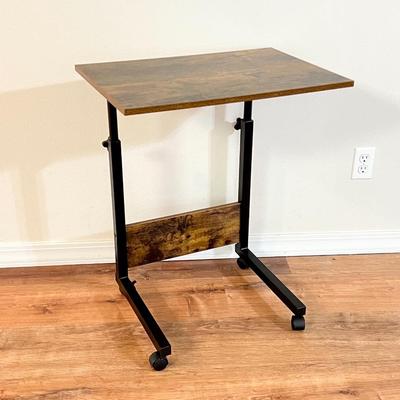 Metal / Wooden Adjustable L Shaped Rolling Table