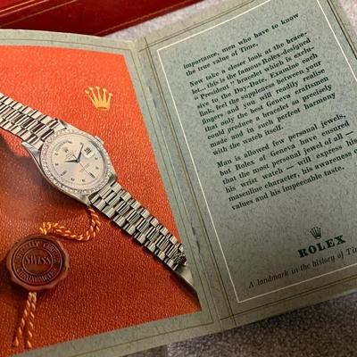 1960s Rolex Oyster Perpetual Watch 18k Gold In Original Box