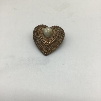 Vintage Taiwan heart brooch