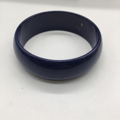 Navy blue brass bracelet