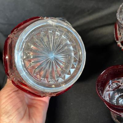 EAPG Ruby Flashed table set
