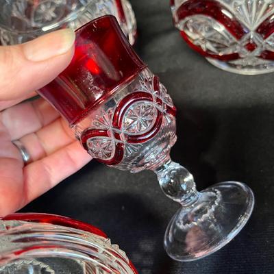 EAPG Ruby Flashed table set