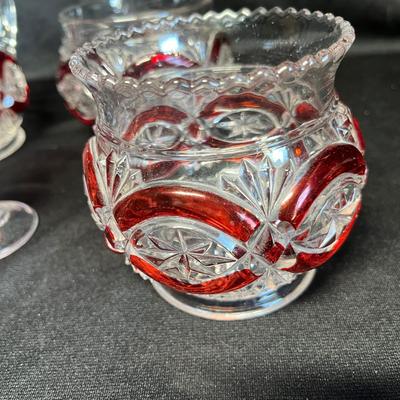 EAPG Ruby Flashed table set