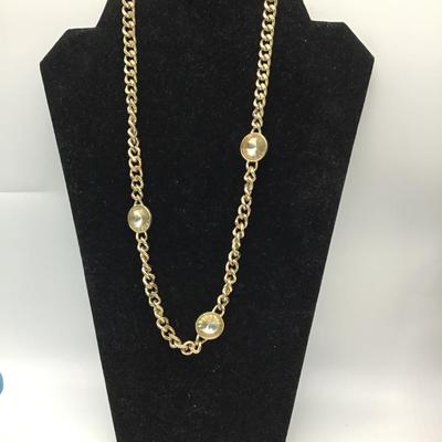 Gold toned chain necklace