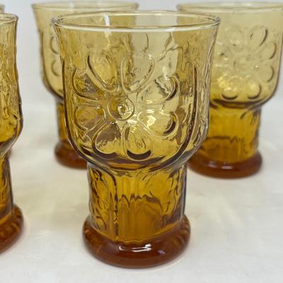 Anchor Hocking Floral juice glasses