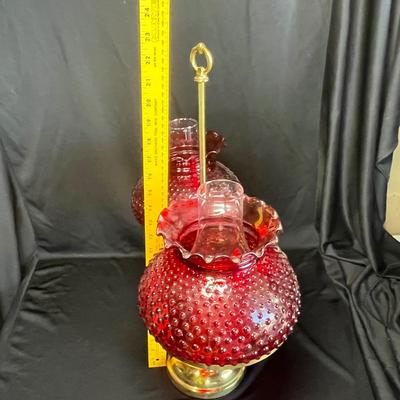 Two light Antique Brass lamp