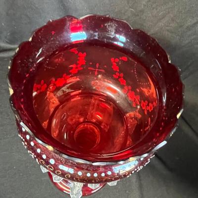 1800s Cranberry Mantle Lustre