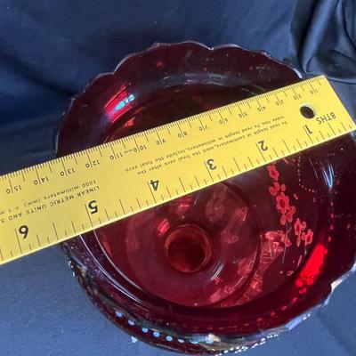 1800s Cranberry Mantle Lustre