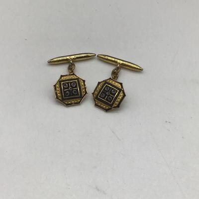 Vintage gold toned cuff links