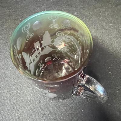 Egermann Bohemian Ruby cut to clear Stein/ Mug