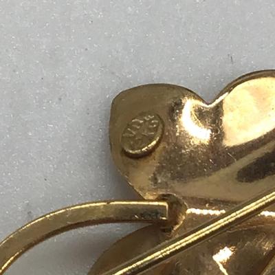 12K gold filled leaf pin