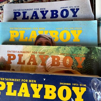 Lot of 16 Vintage Playboy Magazines 1973-74