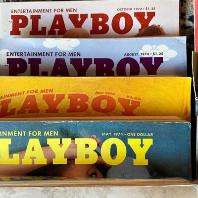 Lot of 16 Vintage Playboy Magazines 1973-74