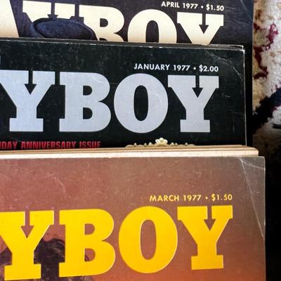 Lot of 15 Vintage Playboy Magazines 1975-78