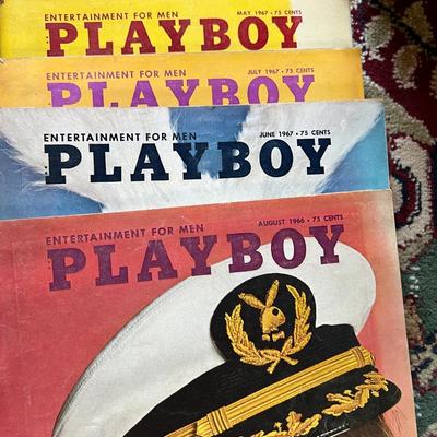Lot of 16 Vintage Playboy Magazines 1963-65