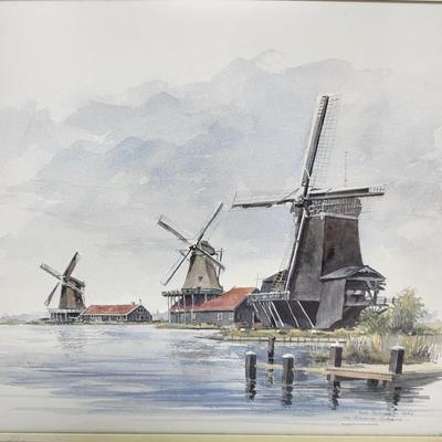 Dutch Windmills Art Trio