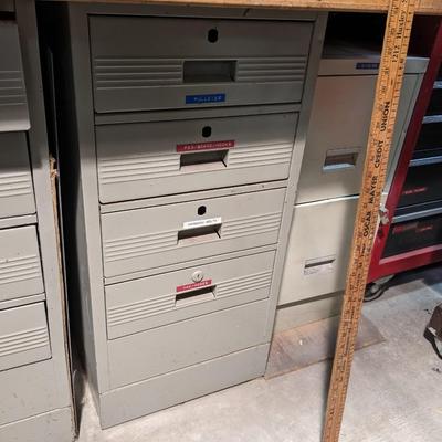 Super Nice Vintage Metal File Cabinets-Contents Included!