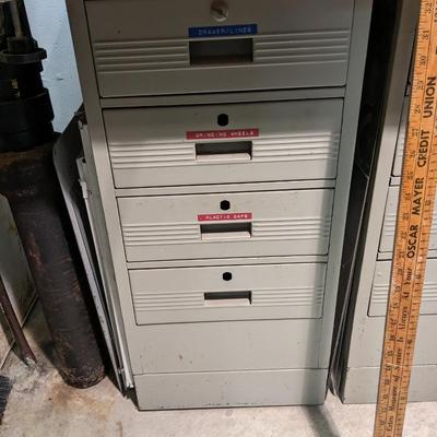 Super Nice #3 Vintage Metal File Cabinets-Contents Included!