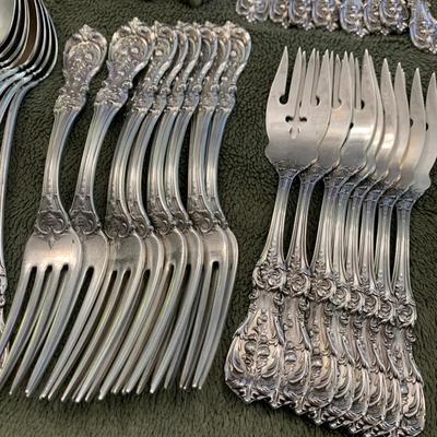 Sterling Silver Flatware Set - Setting For 8 = 67 pieces