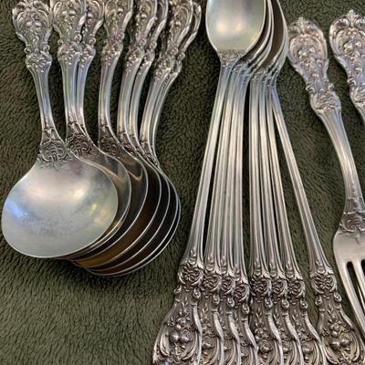 Sterling Silver Flatware Set - Setting For 8 = 67 pieces