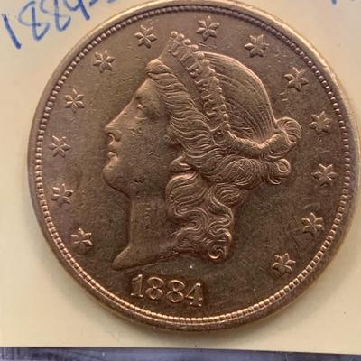 1884-S Golden Eagle $20 Gold Coin