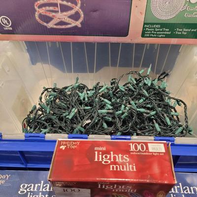 Spiral Multicolored Light Christmas Tree and String Lights (LR-CE)