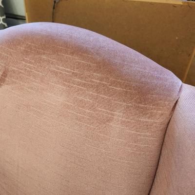 Pink Velveteen Arm Chair