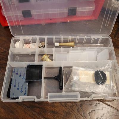 Assortment of Hardware, Sandpaper, Repair and Building Books and More (LR-CE)