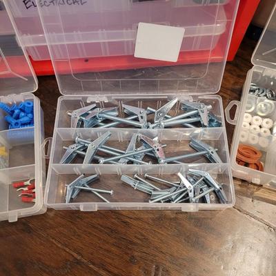 Assortment of Hardware, Sandpaper, Repair and Building Books and More (LR-CE)