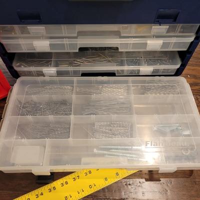 Assortment of Hardware, Sandpaper, Repair and Building Books and More (LR-CE)